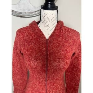 579 Women’s Cardigan Sweater Hoodie red Size S